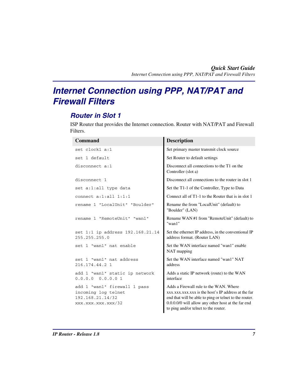 Router in slot 1 | Carrier Access 002-0118-0180 User Manual | Page 7 / 16