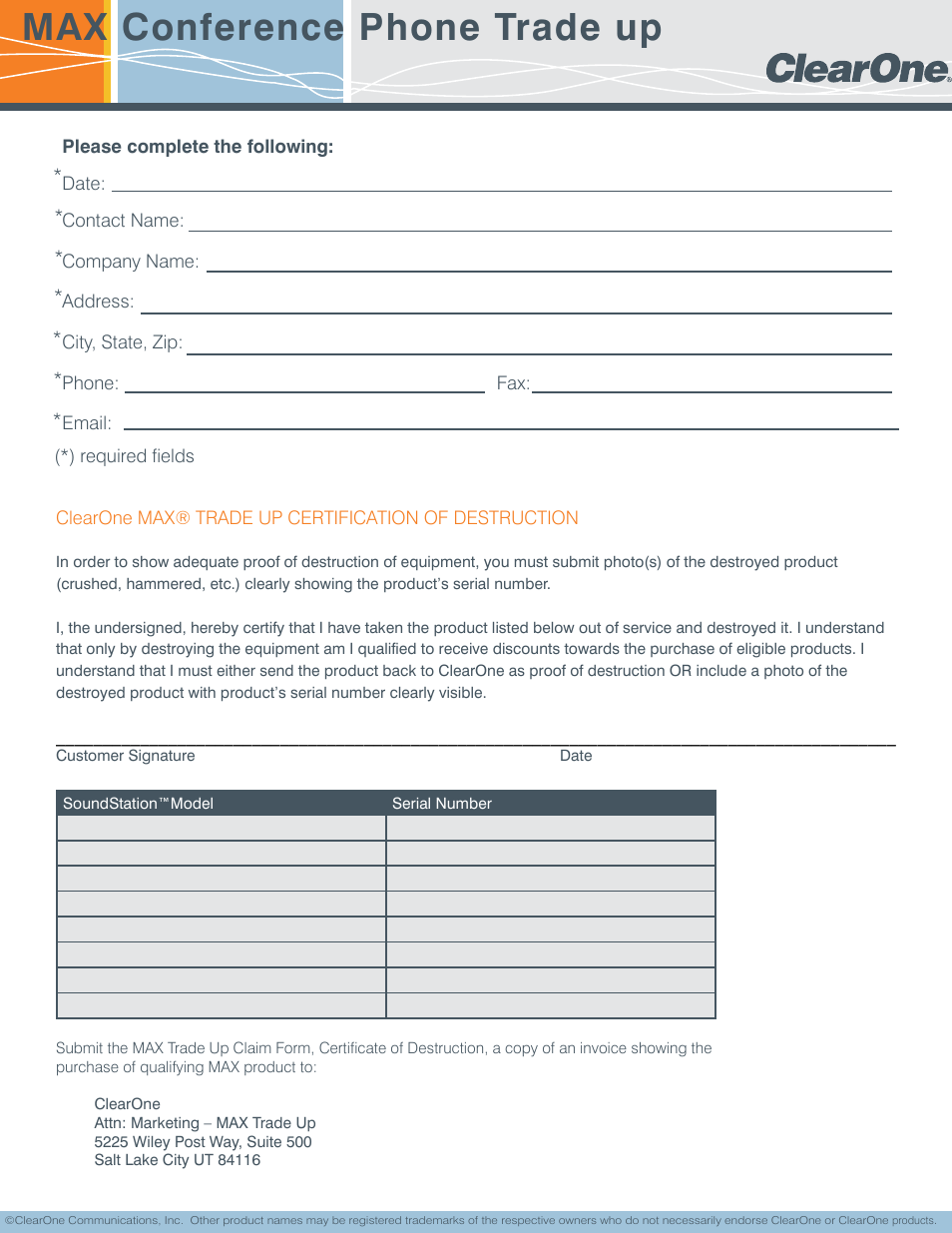 Max conference phone trade up | ClearOne comm MAXAttach IP +2 User Manual | Page 2 / 2