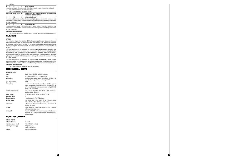 EVCO EC3160 User Manual | Page 2 / 2