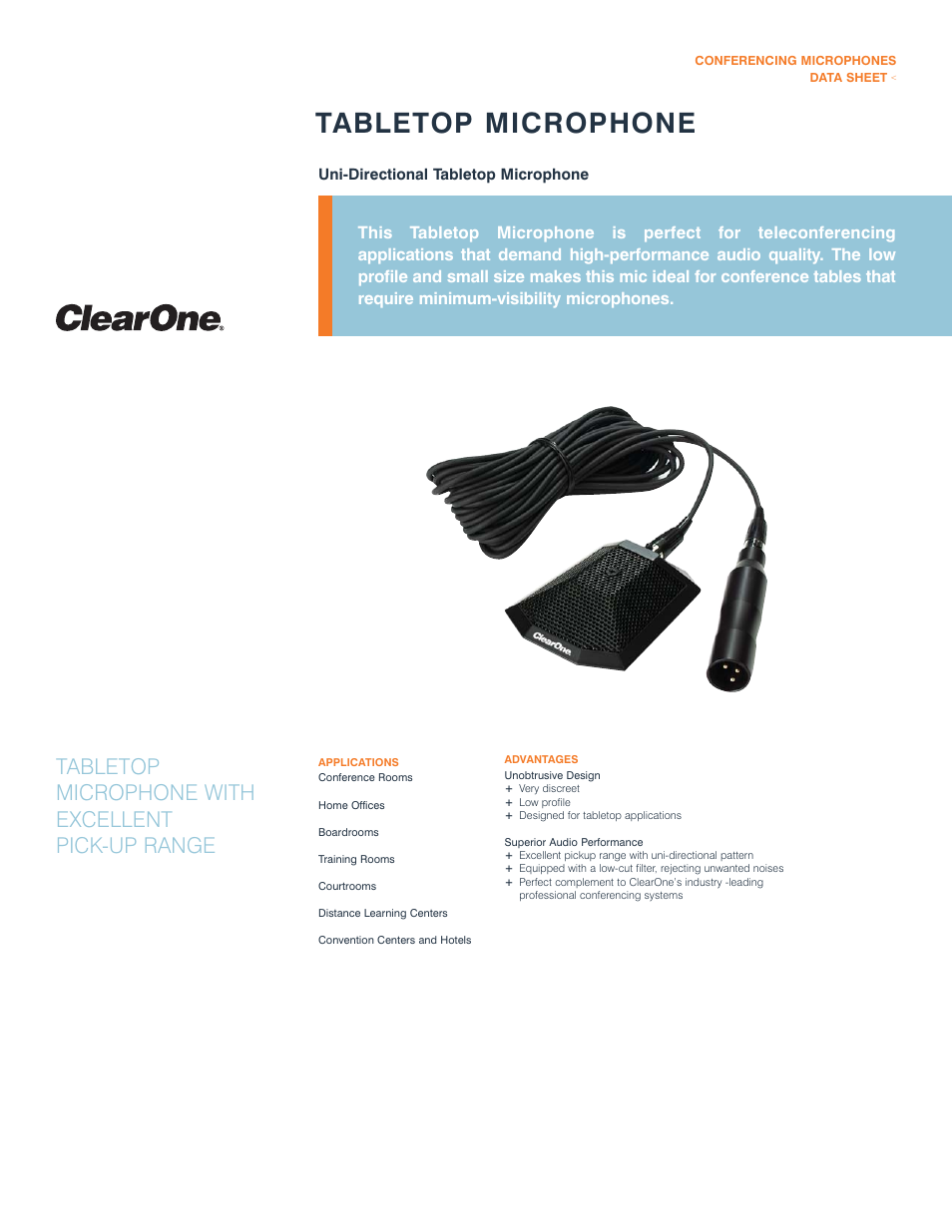 ClearOne comm 910-103-161 User Manual | 2 pages