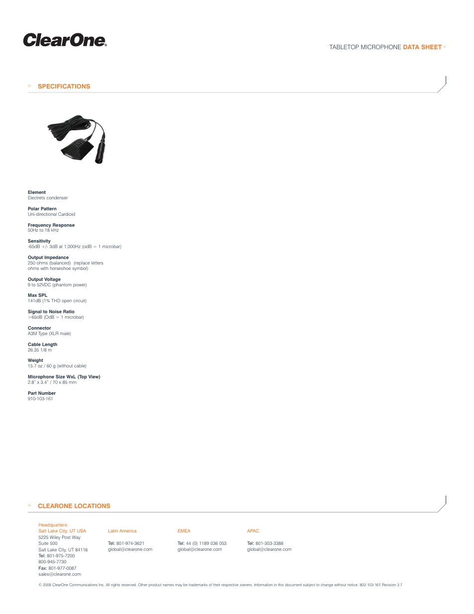 ClearOne comm 910-103-161 User Manual | Page 2 / 2