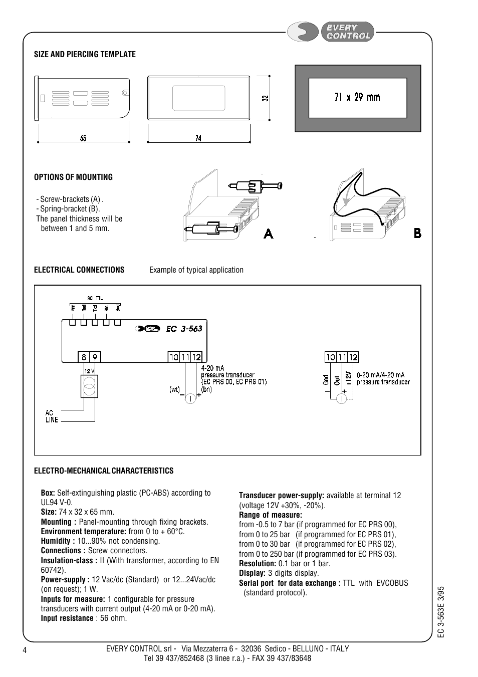 EVCO EC3563 User Manual | Page 4 / 4