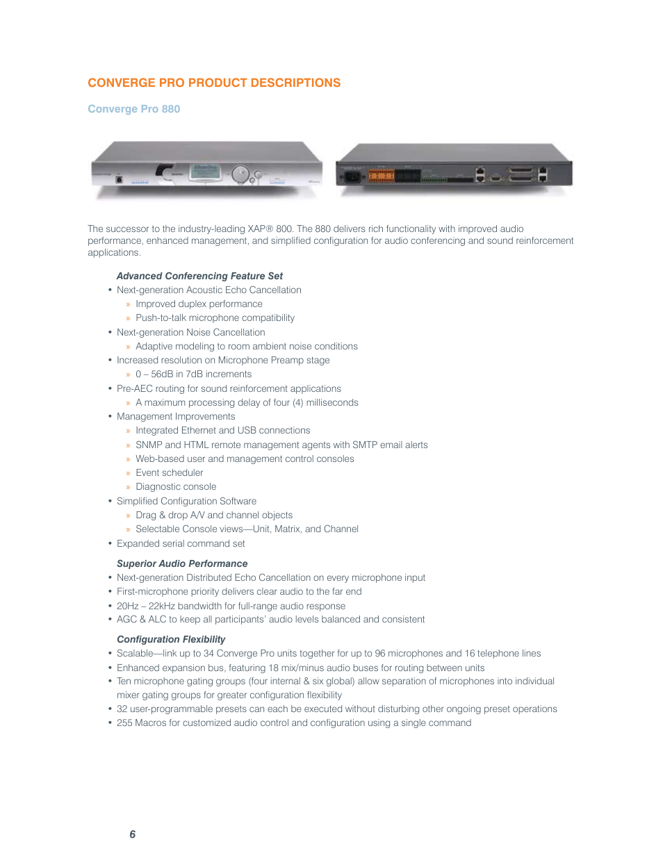 ClearOne comm CONVERGE SR 1212 User Manual | Page 11 / 320