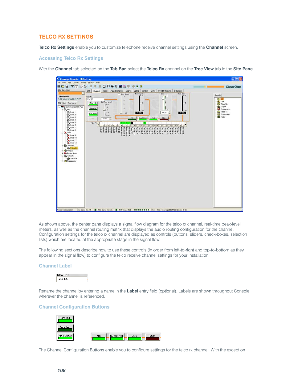 ClearOne comm CONVERGE SR 1212 User Manual | Page 113 / 320