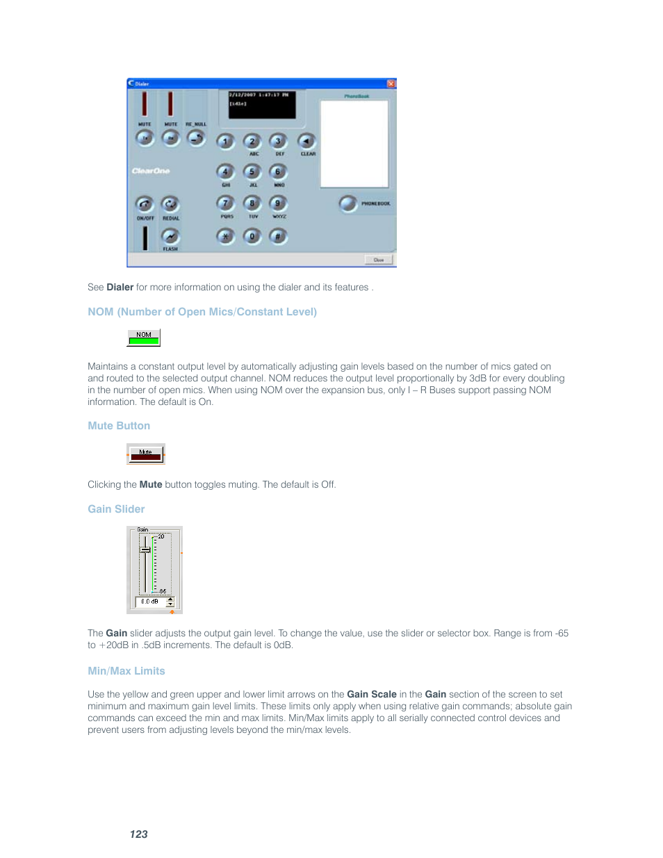 ClearOne comm CONVERGE SR 1212 User Manual | Page 128 / 320