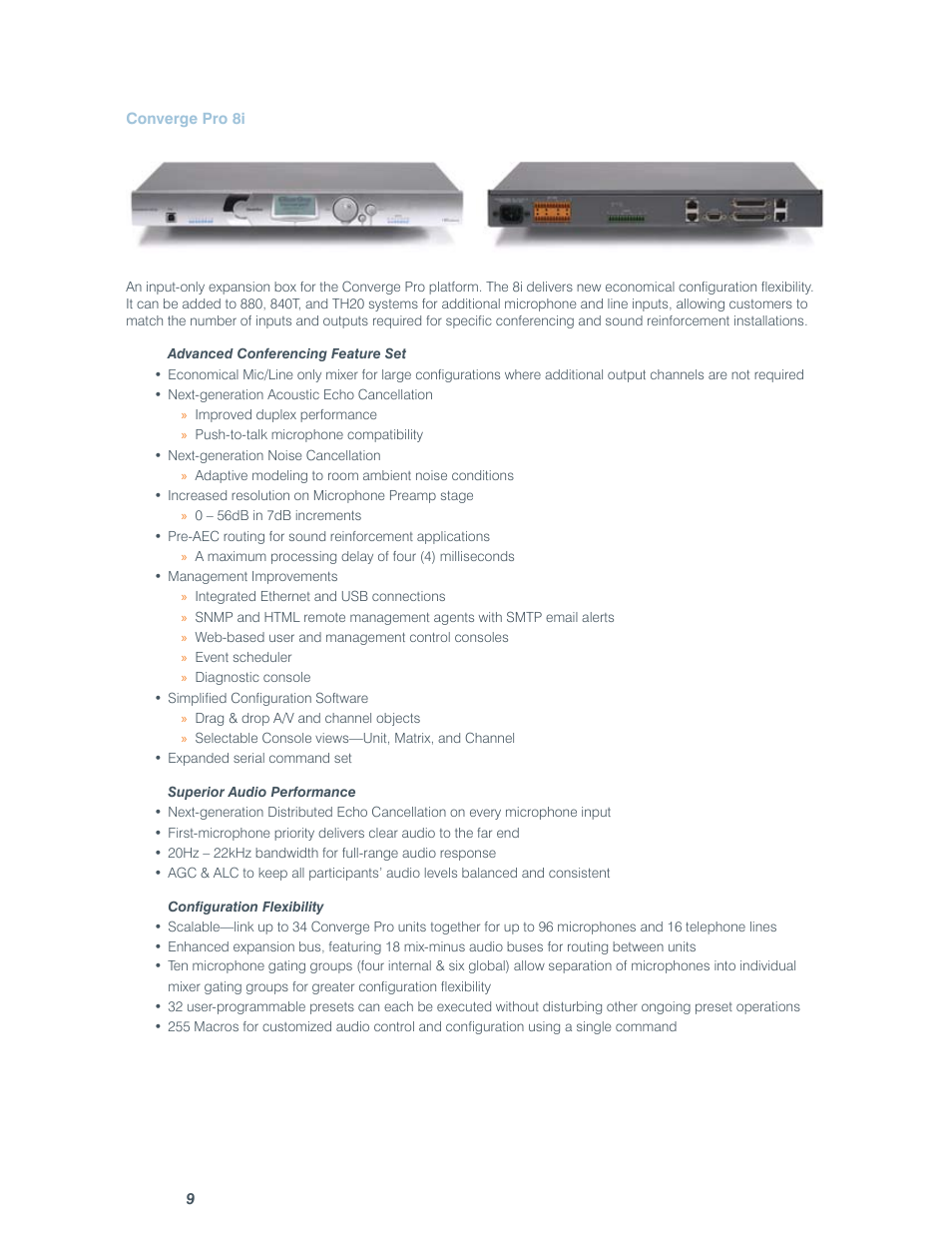 ClearOne comm CONVERGE SR 1212 User Manual | Page 14 / 320