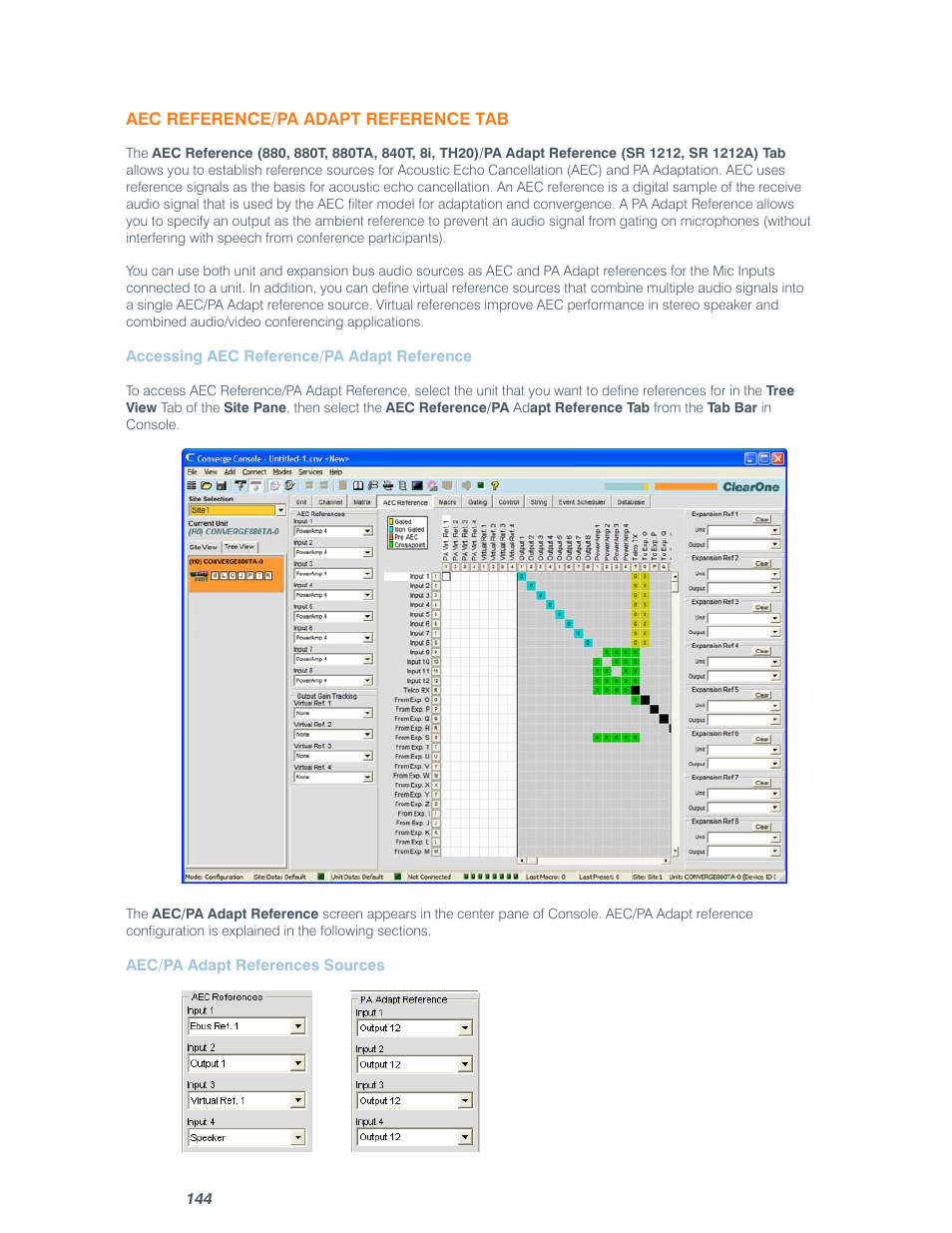 ClearOne comm CONVERGE SR 1212 User Manual | Page 149 / 320