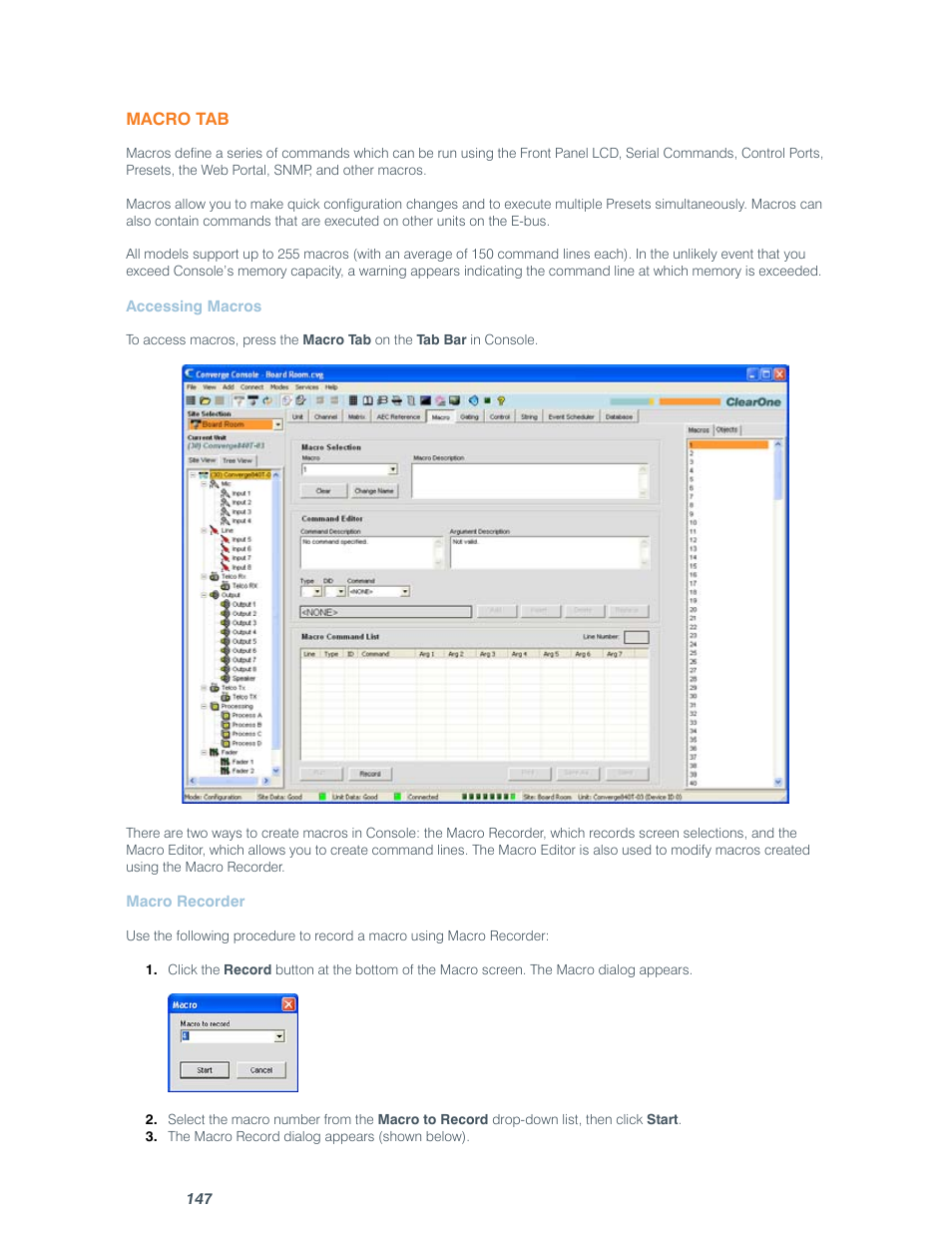 ClearOne comm CONVERGE SR 1212 User Manual | Page 152 / 320