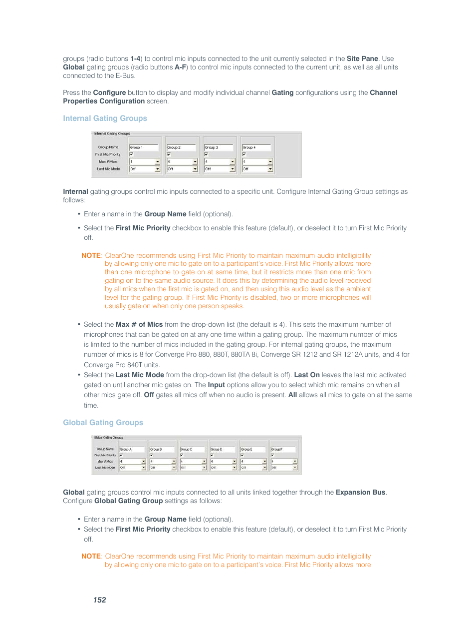 ClearOne comm CONVERGE SR 1212 User Manual | Page 157 / 320