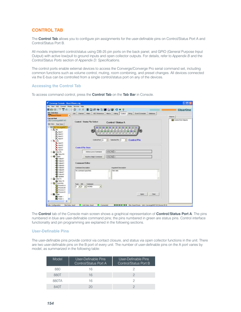 ClearOne comm CONVERGE SR 1212 User Manual | Page 159 / 320