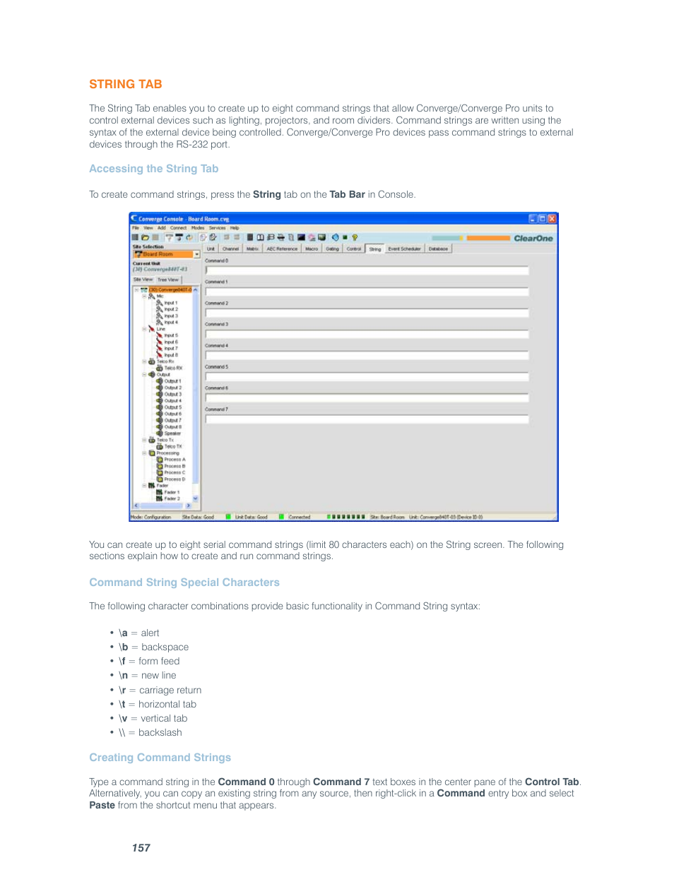 ClearOne comm CONVERGE SR 1212 User Manual | Page 162 / 320