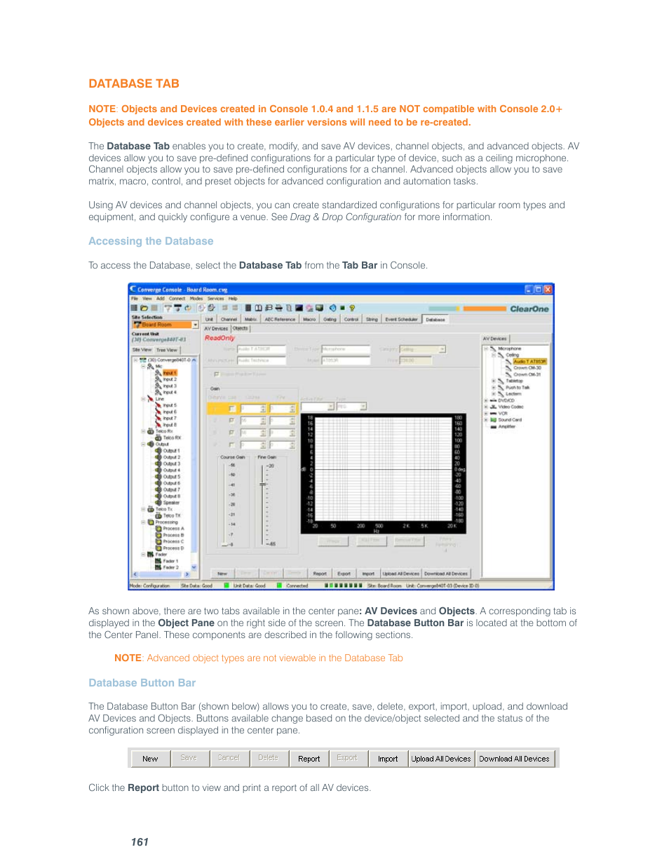 ClearOne comm CONVERGE SR 1212 User Manual | Page 166 / 320