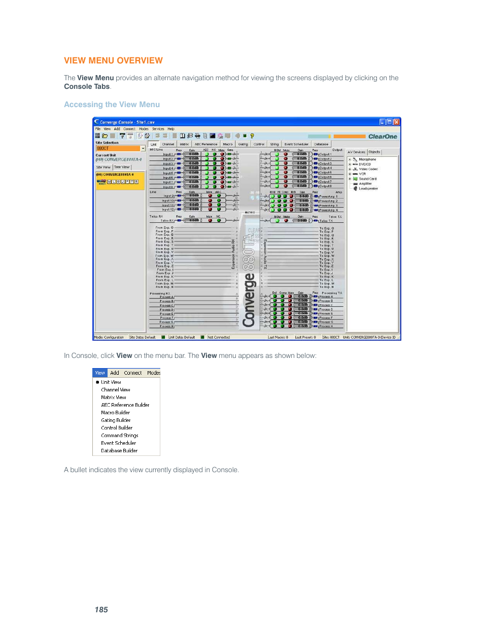 ClearOne comm CONVERGE SR 1212 User Manual | Page 190 / 320