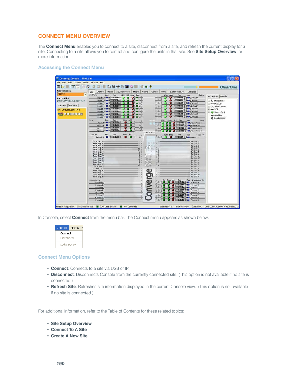 ClearOne comm CONVERGE SR 1212 User Manual | Page 195 / 320