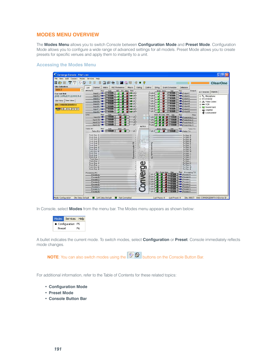 ClearOne comm CONVERGE SR 1212 User Manual | Page 196 / 320