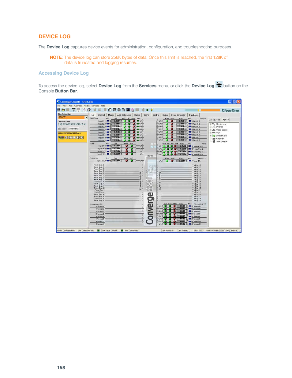 ClearOne comm CONVERGE SR 1212 User Manual | Page 203 / 320