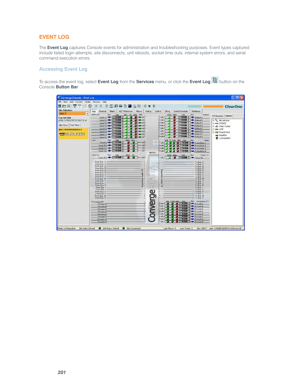 ClearOne comm CONVERGE SR 1212 User Manual | Page 206 / 320