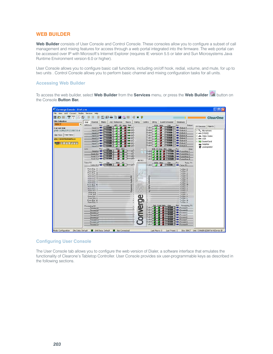 ClearOne comm CONVERGE SR 1212 User Manual | Page 208 / 320