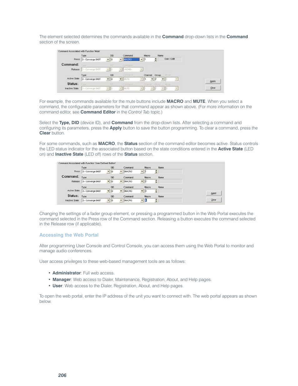 ClearOne comm CONVERGE SR 1212 User Manual | Page 211 / 320