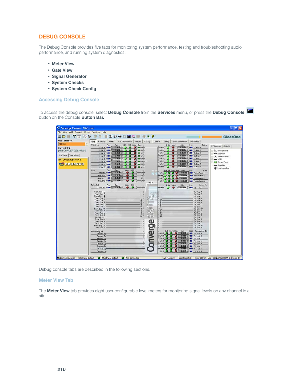 ClearOne comm CONVERGE SR 1212 User Manual | Page 215 / 320