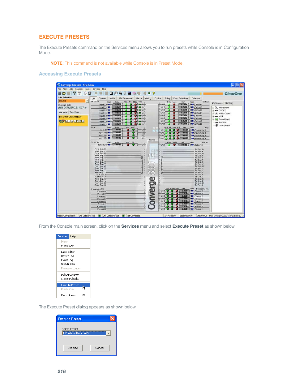 ClearOne comm CONVERGE SR 1212 User Manual | Page 221 / 320