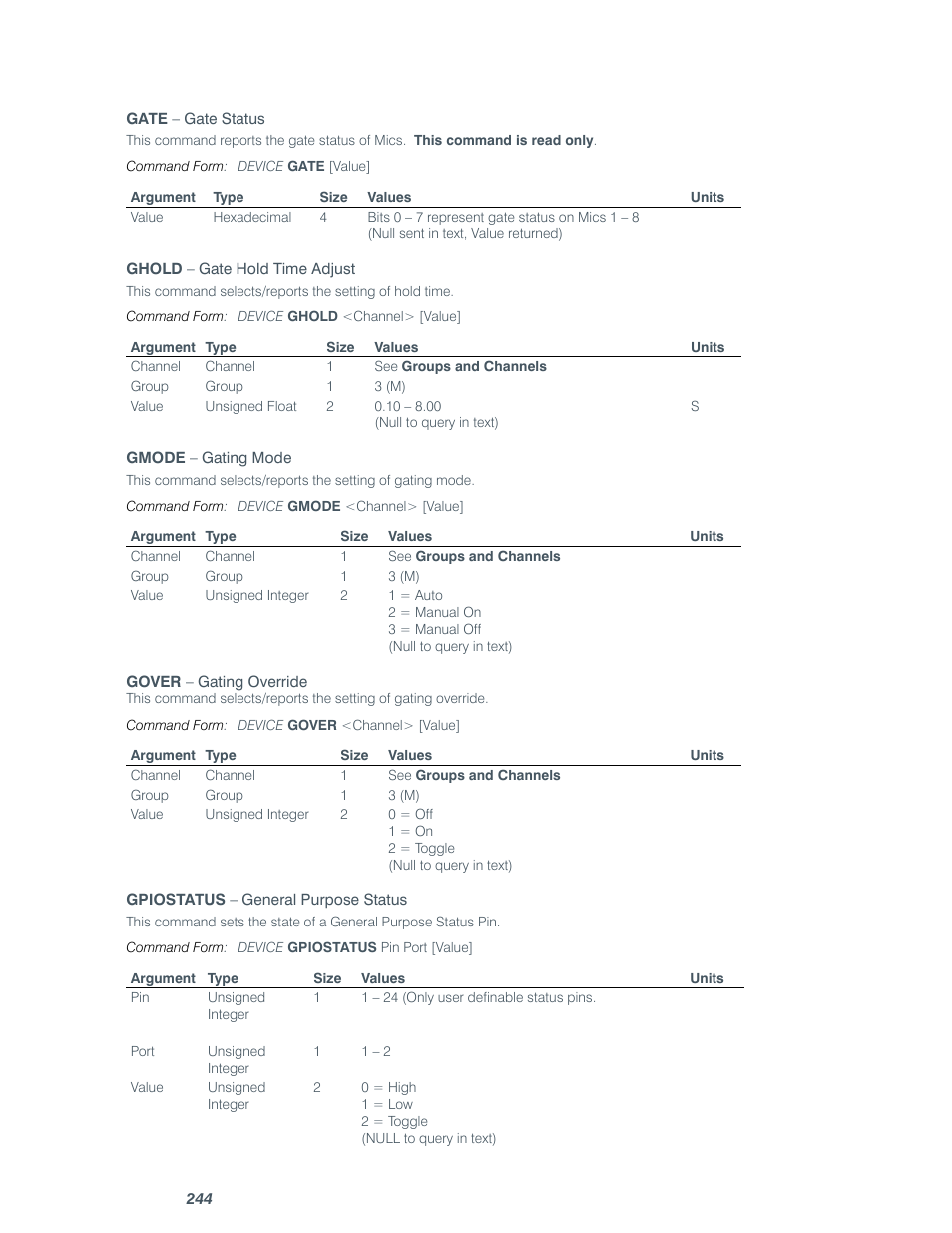 ClearOne comm CONVERGE SR 1212 User Manual | Page 249 / 320