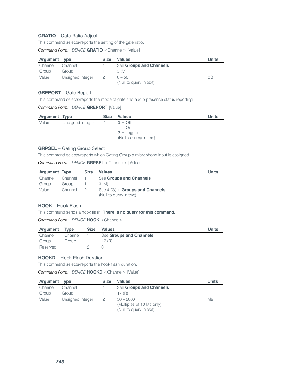 ClearOne comm CONVERGE SR 1212 User Manual | Page 250 / 320