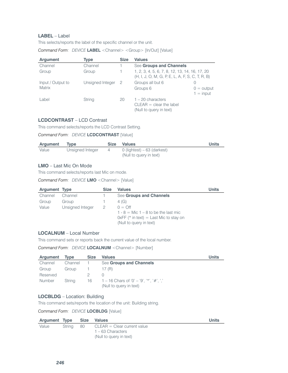 ClearOne comm CONVERGE SR 1212 User Manual | Page 251 / 320