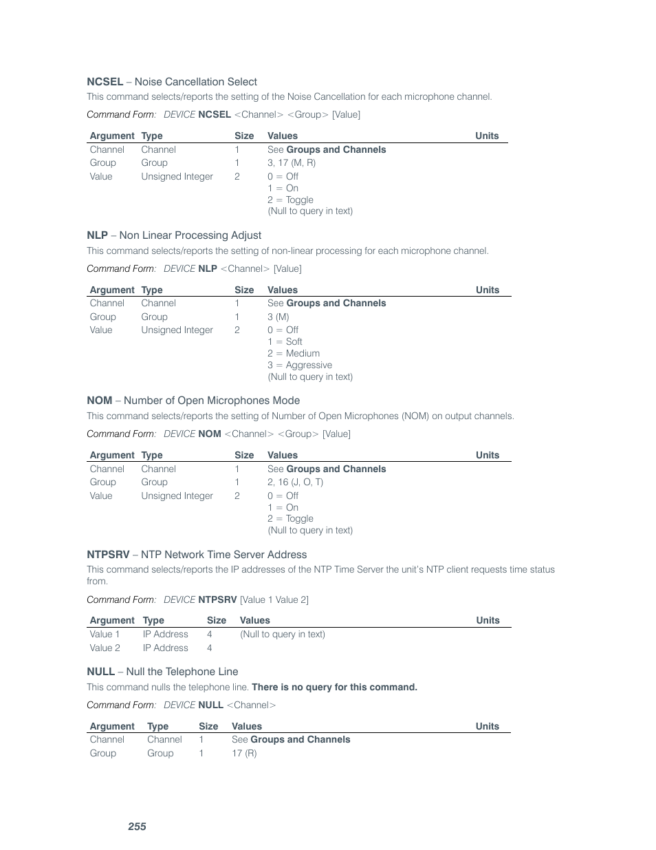 ClearOne comm CONVERGE SR 1212 User Manual | Page 260 / 320