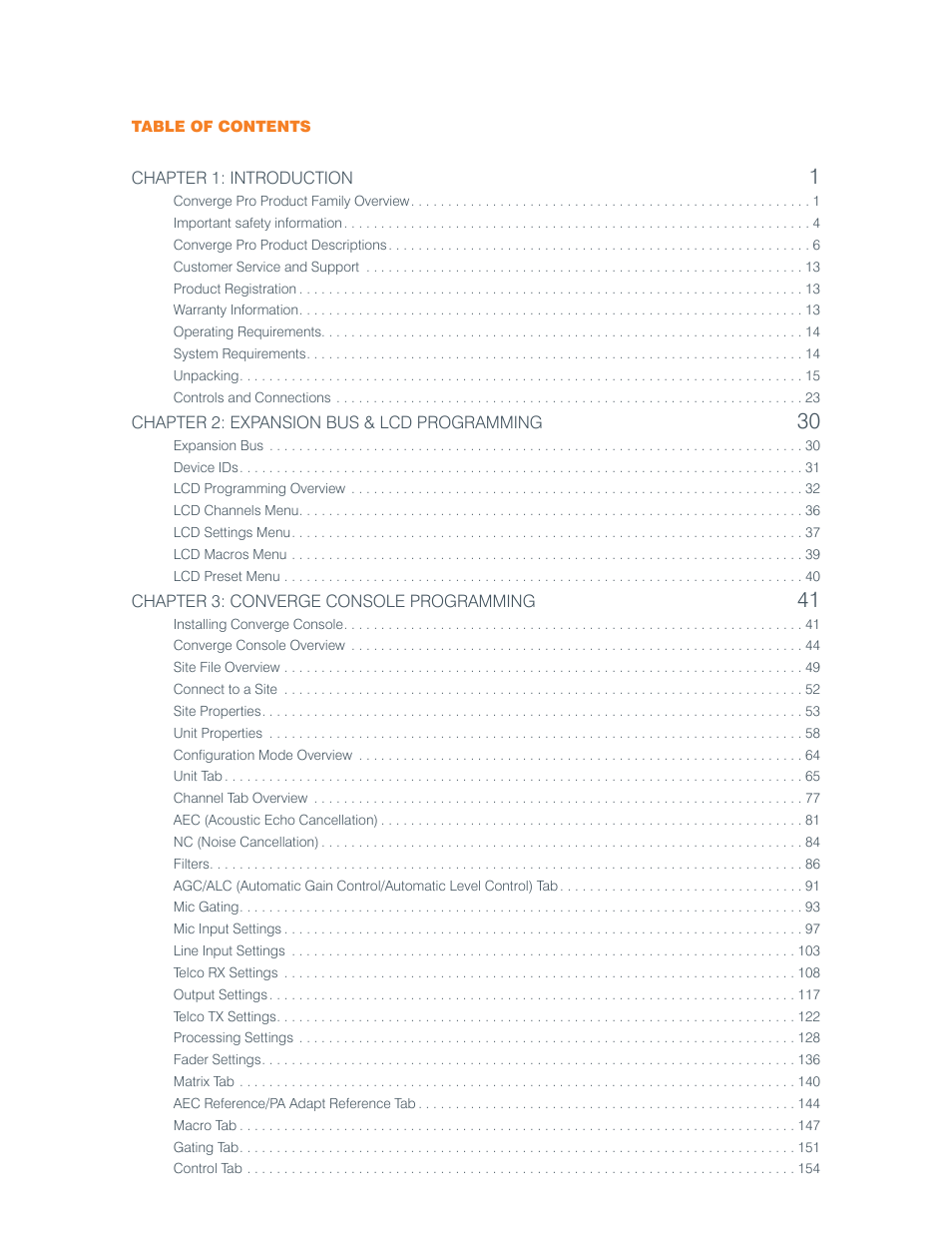 ClearOne comm CONVERGE SR 1212 User Manual | Page 3 / 320