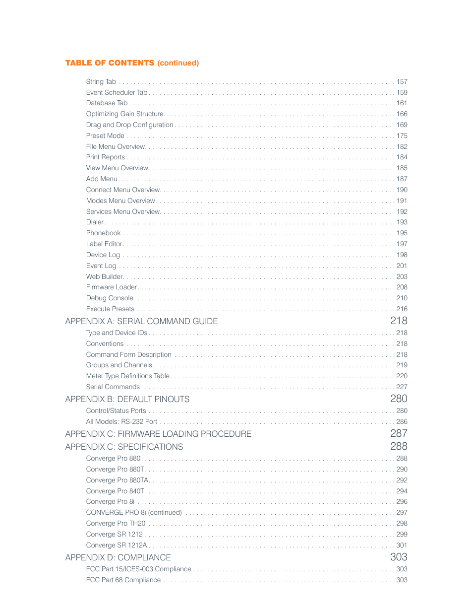 ClearOne comm CONVERGE SR 1212 User Manual | Page 4 / 320