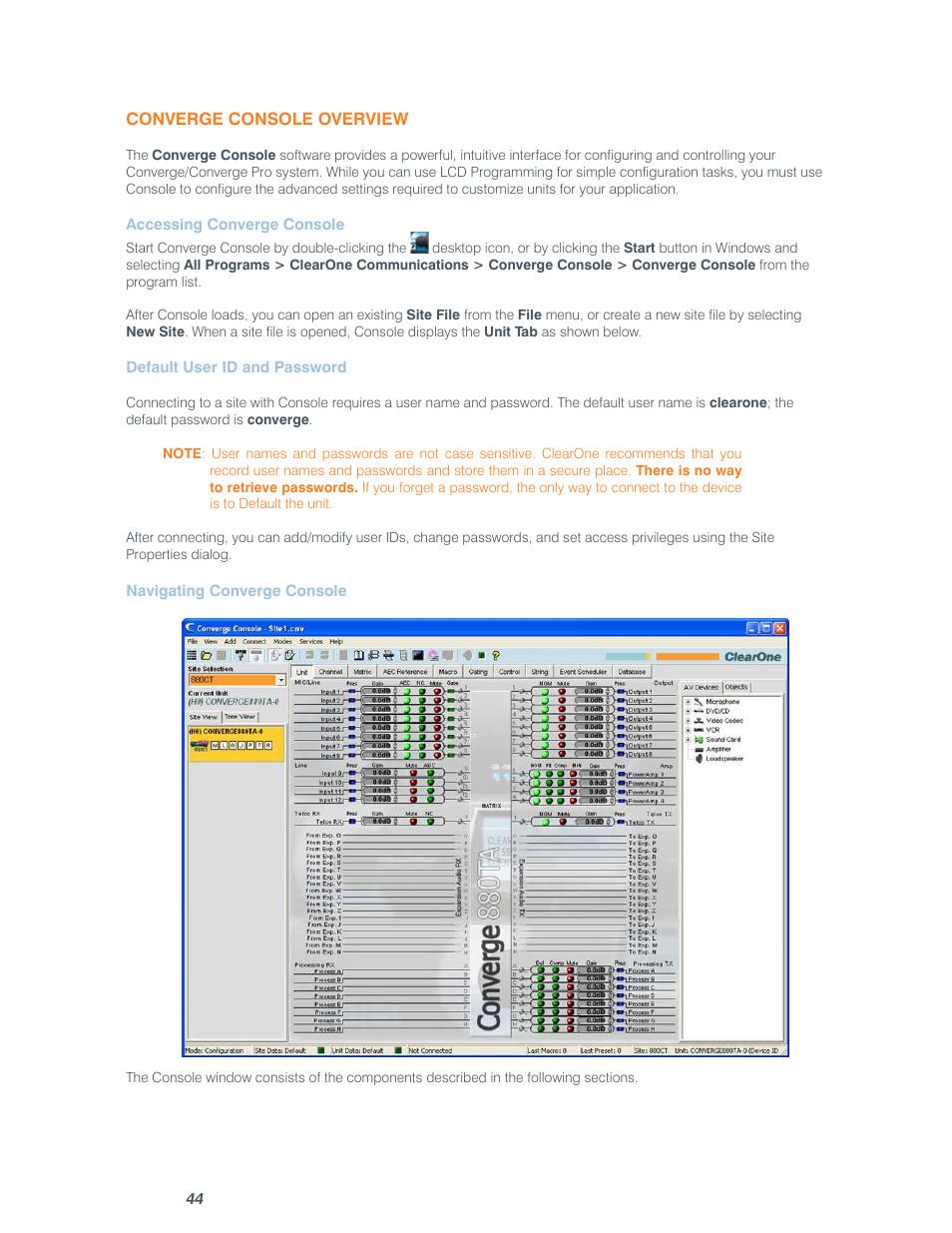 ClearOne comm CONVERGE SR 1212 User Manual | Page 49 / 320