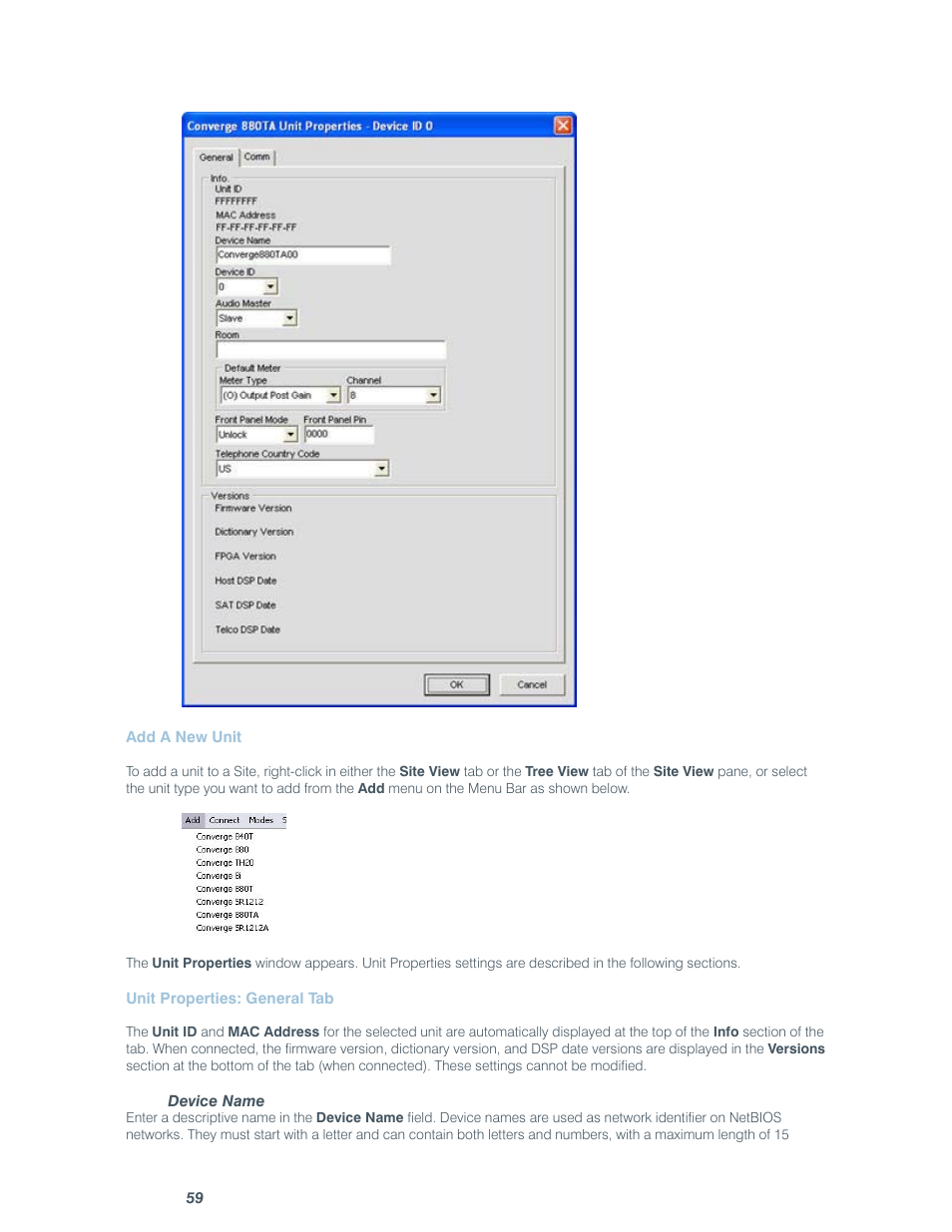 ClearOne comm CONVERGE SR 1212 User Manual | Page 64 / 320