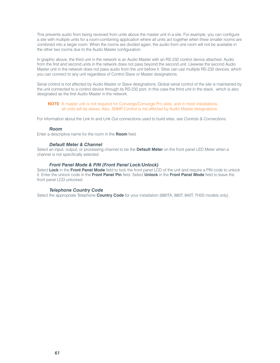 ClearOne comm CONVERGE SR 1212 User Manual | Page 66 / 320