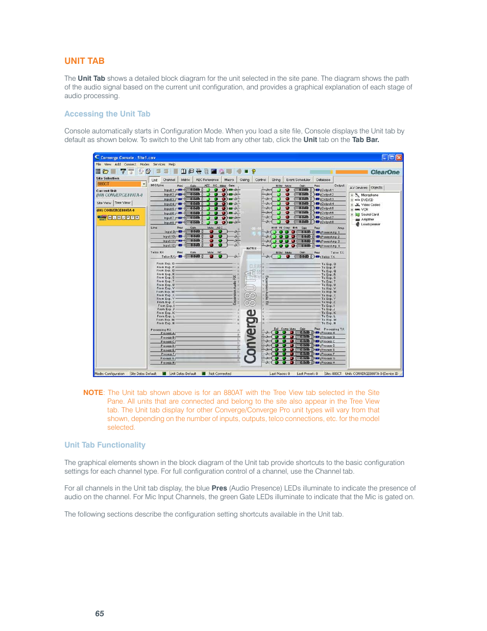 ClearOne comm CONVERGE SR 1212 User Manual | Page 70 / 320