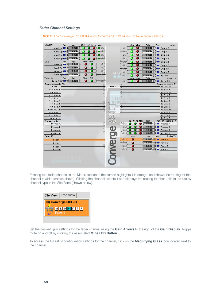 ClearOne comm CONVERGE SR 1212 User Manual | Page 73 / 320