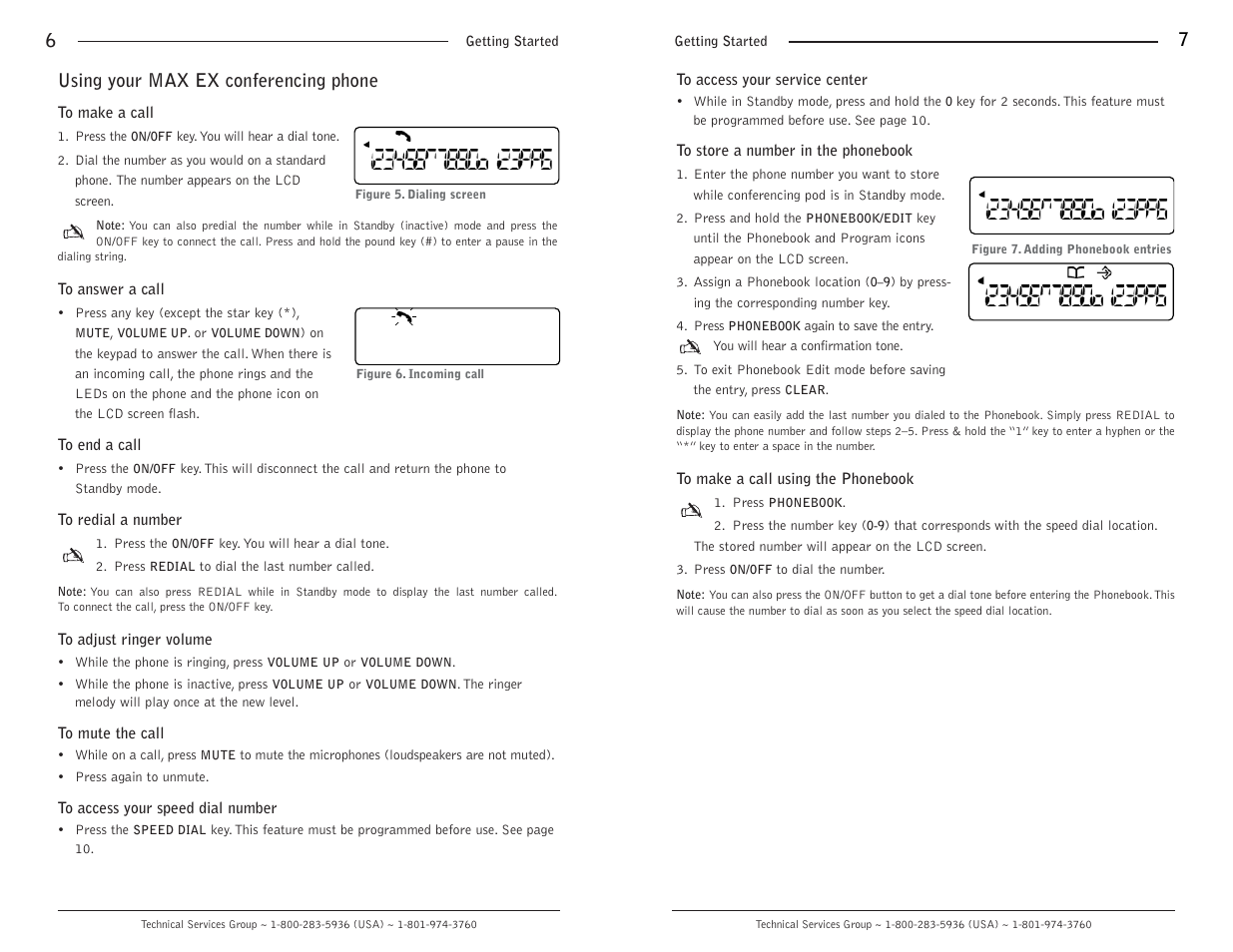 Using your max ex conferencing phone | ClearOne comm MAXTM EX Telephone User Manual | Page 5 / 10