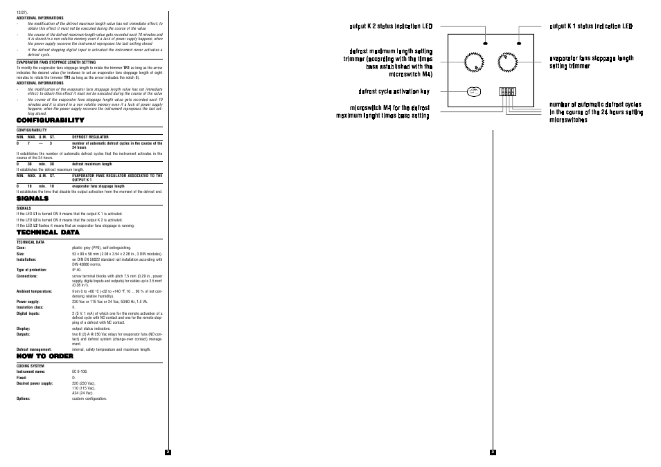 EVCO EC6106 User Manual | Page 2 / 2