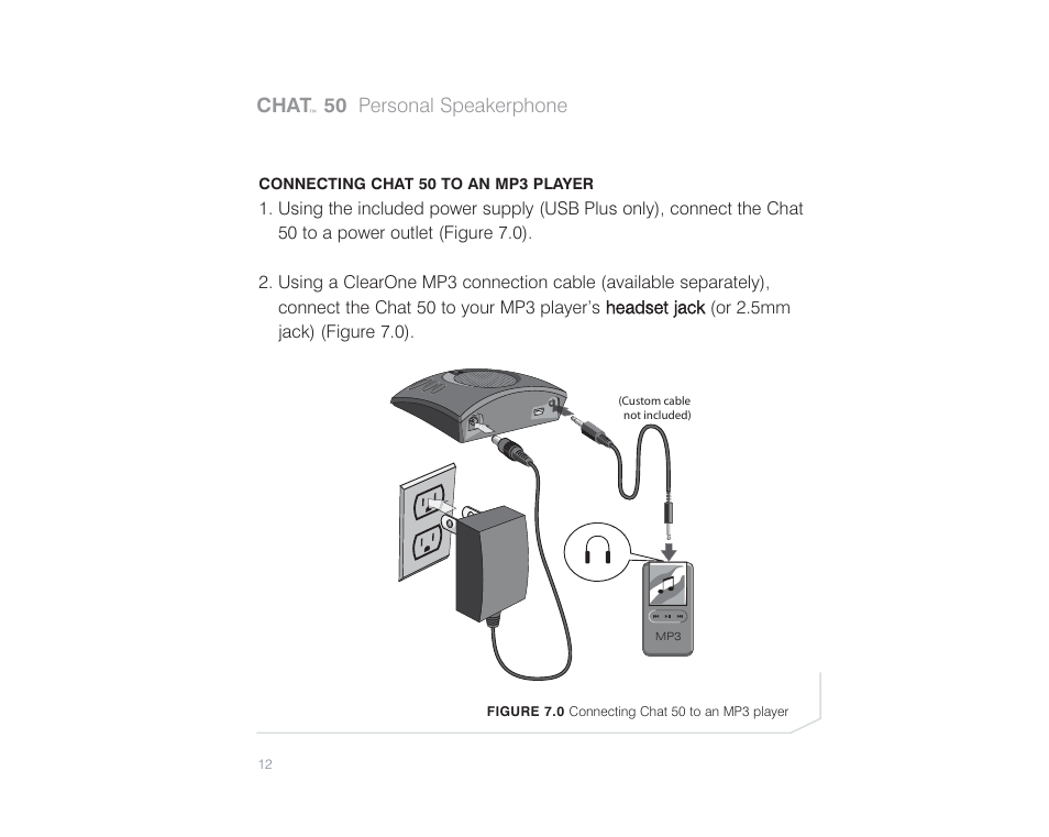 Chat, 50 personal speakerphone | ClearOne comm Chat 50 User Manual | Page 13 / 17