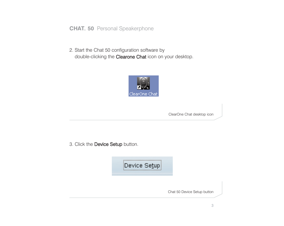 Chat, 50 personal speakerphone | ClearOne comm Chat 50 User Manual | Page 4 / 17