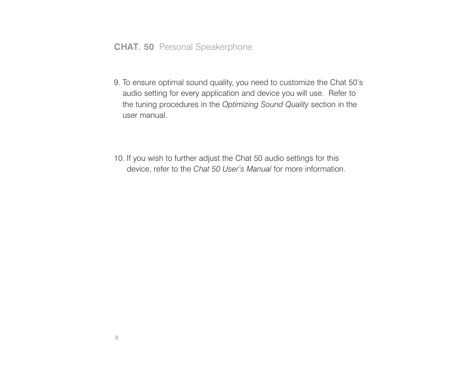 ClearOne comm Chat 50 User Manual | Page 9 / 17