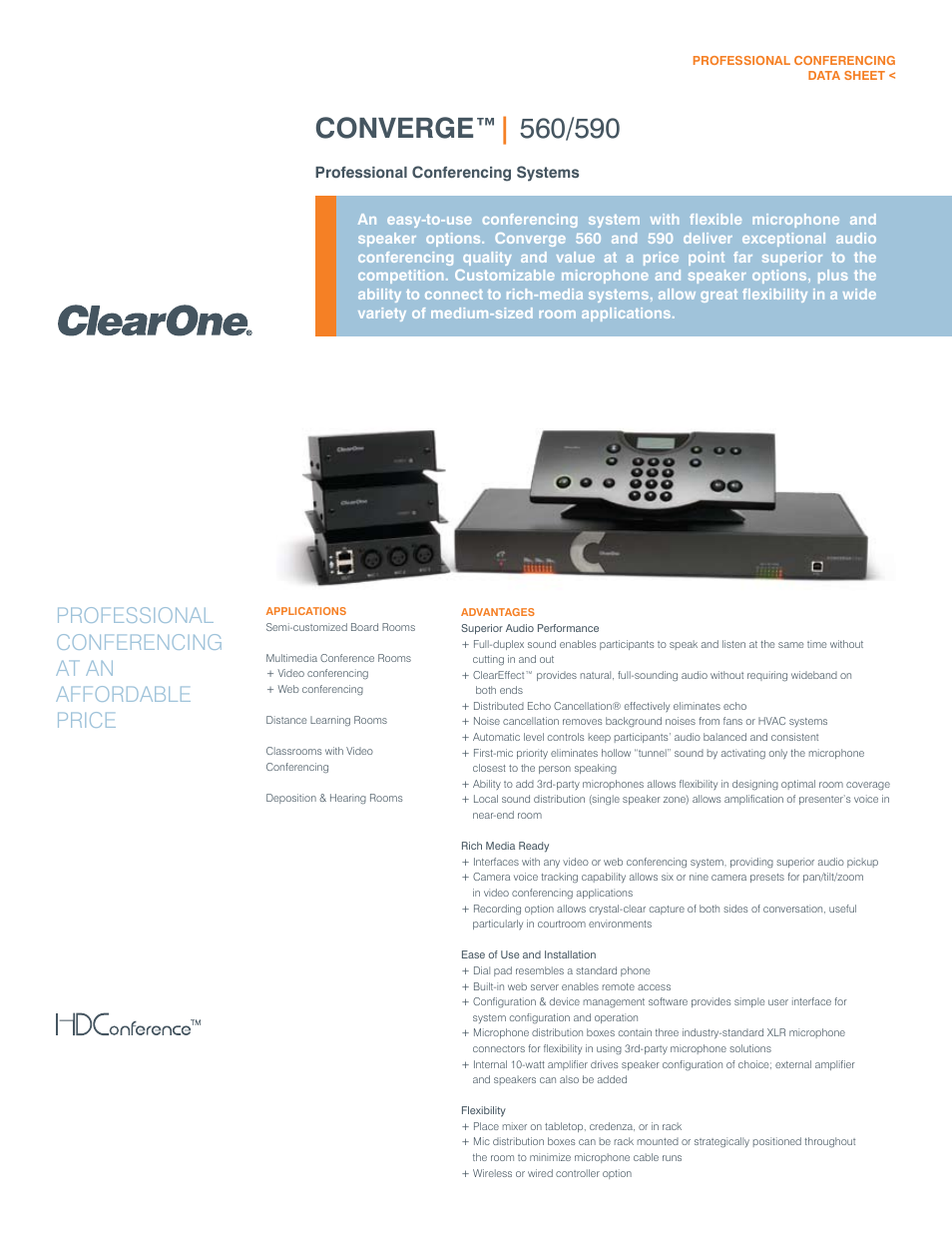 ClearOne comm Converge 560 User Manual | 2 pages