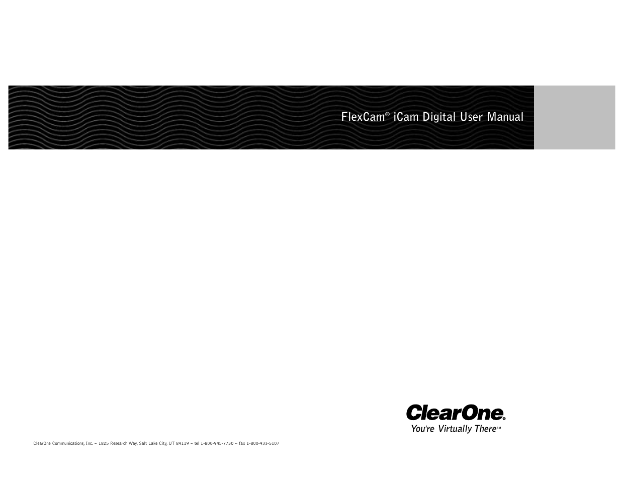 ClearOne comm FlexCam User Manual | 14 pages