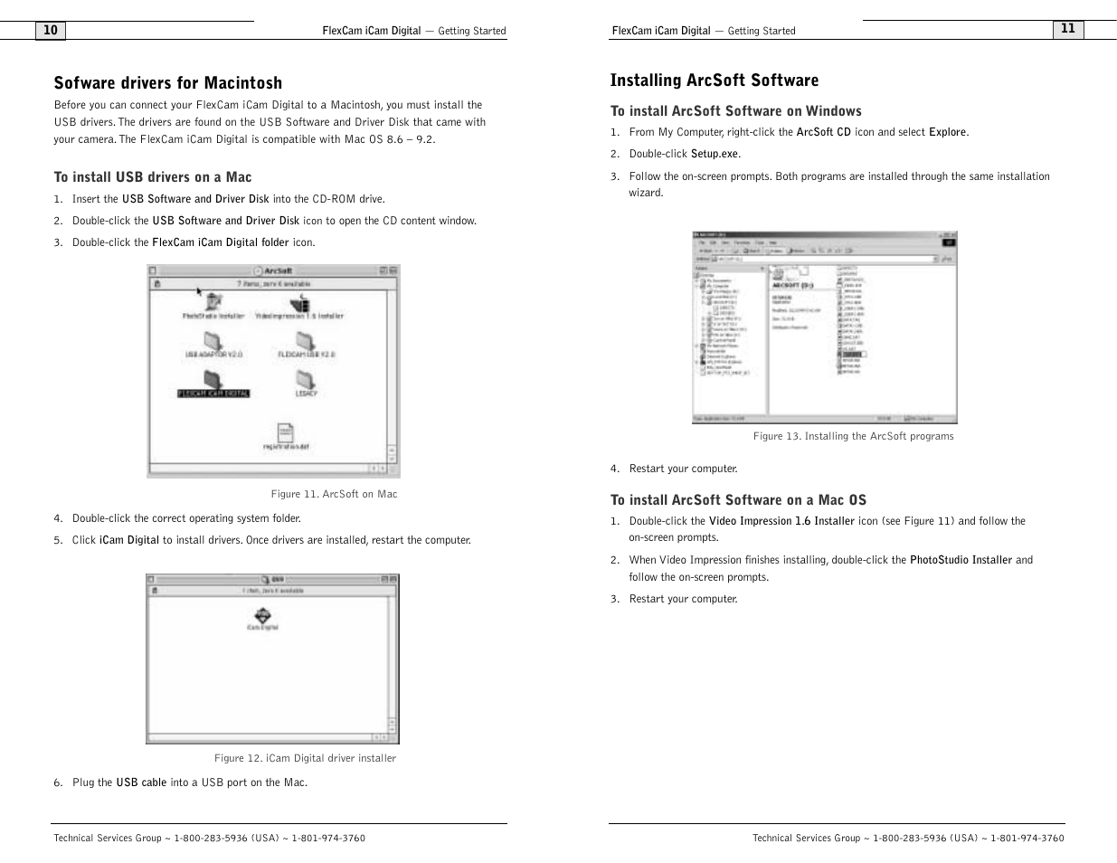 Sofware drivers for macintosh, Installing arcsoft software | ClearOne comm FlexCam User Manual | Page 7 / 14