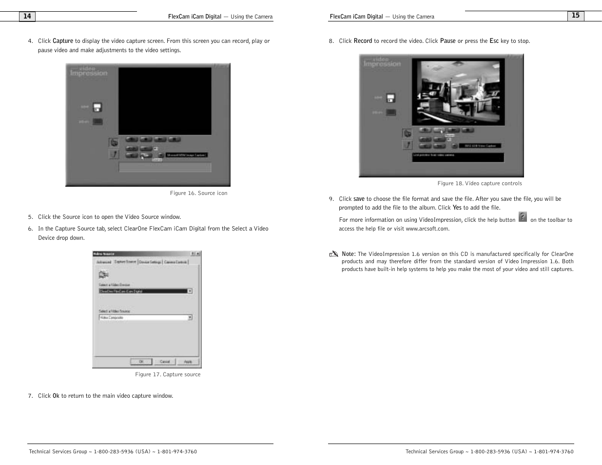 ClearOne comm FlexCam User Manual | Page 9 / 14