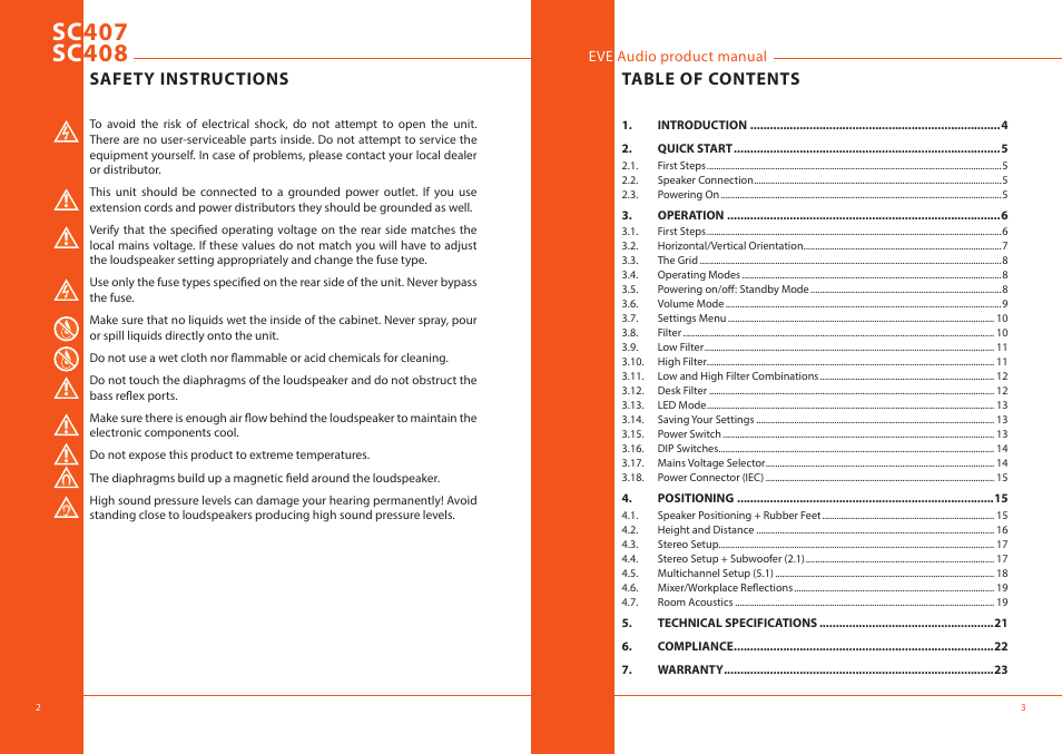 EVE audio SC408 - User manual User Manual | Page 2 / 13