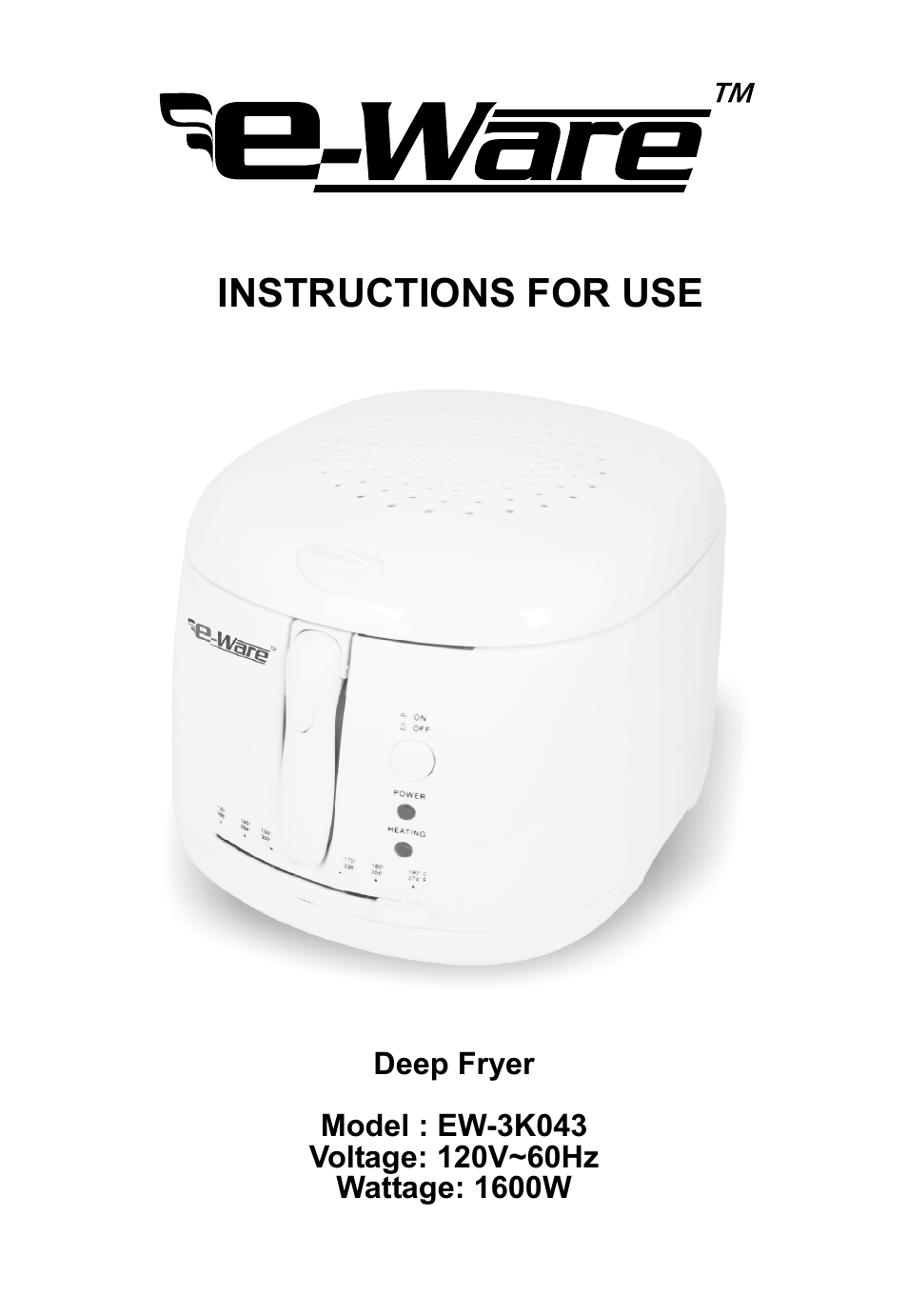 E-Ware EW-3K043 User Manual | 6 pages