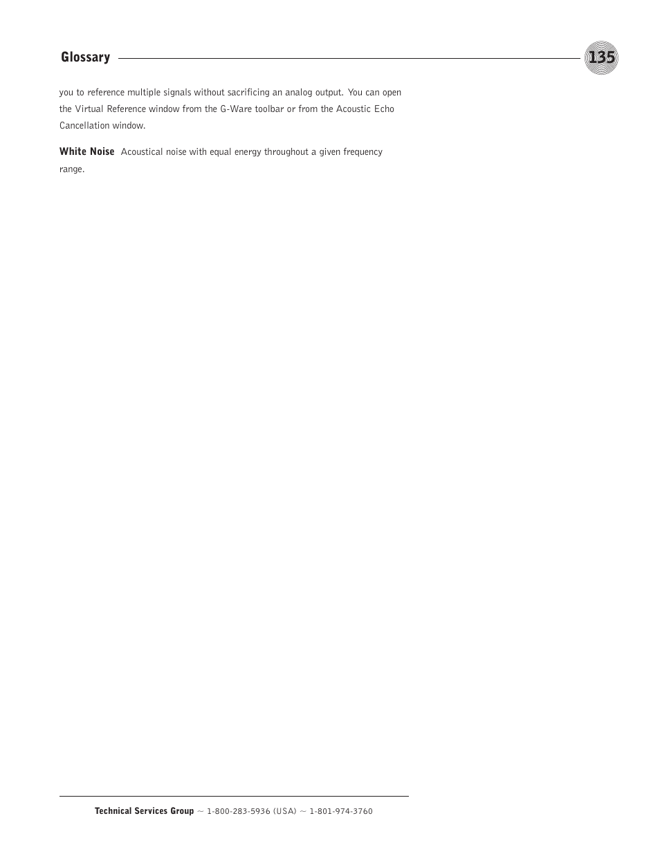 Glossary | ClearOne comm PSR1212 User Manual | Page 141 / 145