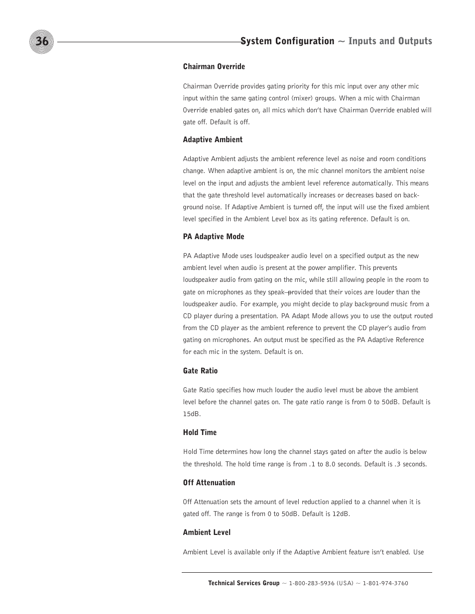 System configuration ~ inputs and outputs | ClearOne comm PSR1212 User Manual | Page 42 / 145