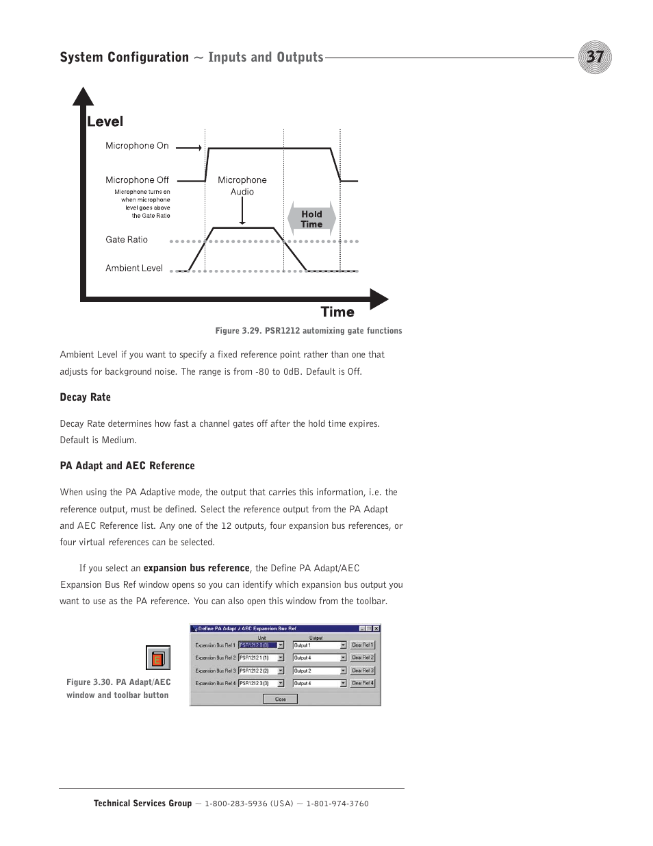 System configuration ~ inputs and outputs | ClearOne comm PSR1212 User Manual | Page 43 / 145